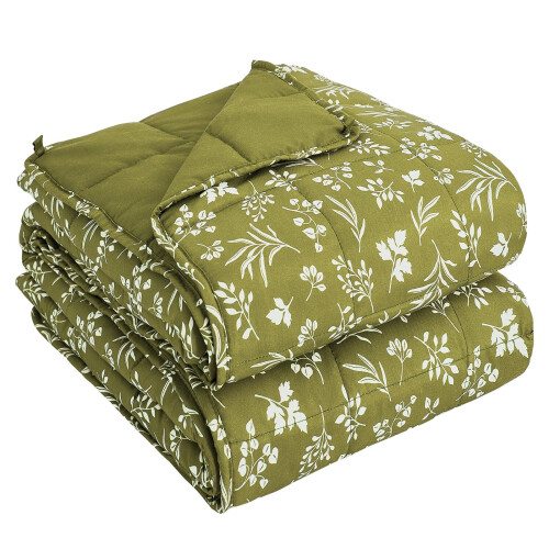 yescool Weighted Blanket for Adults 15lbsTwin Size, 48" x 72", Sage