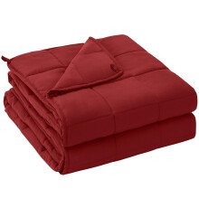 yescool Weighted Blanket for Adults 17lbs Twin Size, 48" x 72", Red