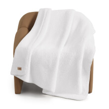 UGG Whitecap Throw Blanket, Soft Fleece Blanket, 50" x 70", White