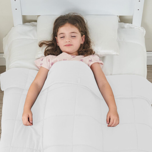 yescool Weighted Throw Blanket 7lbs, 41" x 60", White 2