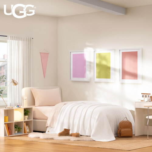 UGG UGG Whitecap Twin Blanket, Plush Fleece, 66" x 90", White 1