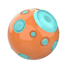 Ball Reward Molars Dog Toy with Sound Discourage Destructive Behavior Ball Shape Dog Teething Toy Teeth Cleaning orange green