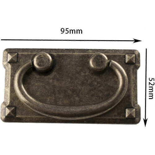2 Classic Drawer Pulls, With Screws, Vintage Antique Bronze Drawer Ring Pulls, Rectangular Decoration For Cabinet Doors And Furniture D 1