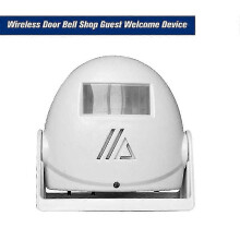 Wireless Door Bell Shop Guest Welcome Device Visitor Entry Alert Door Chime Infrared Motion Sensor Home Anti-theft Alarm, White