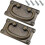 2 Classic Drawer Pulls, With Screws, Vintage Antique Bronze Drawer Ring Pulls, Rectangular Decoration For Cabinet Doors And Furniture D 1