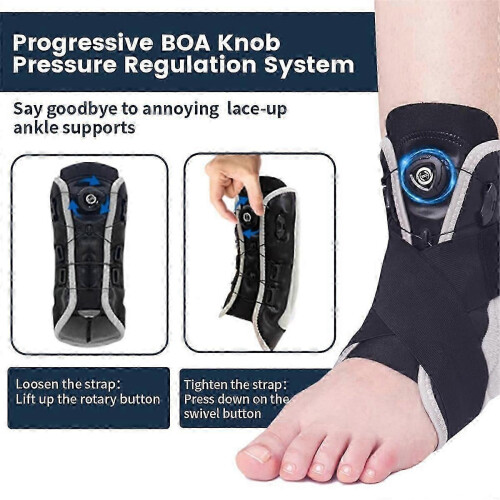 Ankle Brace Adjustable Knob Maximum Metal Ankle Support Brace for Sprained Ankle,Tendonitis, Achille