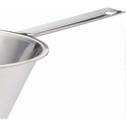 Konisk sil med store hull, rustfritt stål, 17,5 cm, Chinois-stil 2