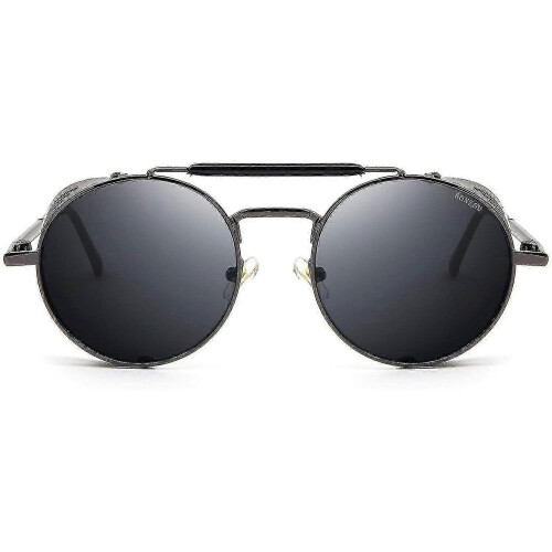 Steampunk-stil runde vintage polariserte solbriller retro briller 1