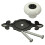 Vintage Ceramic Door Knobs Drawer Cabinet Cupboard Wardrobe Pull Handle White+Black 2