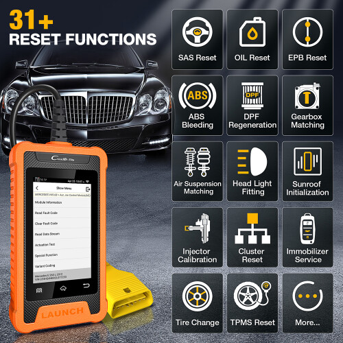 LAUNCH X431 ELITE 2026, OBD2 bidirectionele scanner, ECU codering, voor BMW en MINI 2