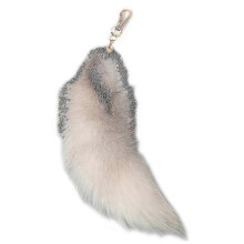 Porte-clés queue de renard en peluche, anneau porte-clés queue d'animal en fourrure, queue d'animal de 40 cm