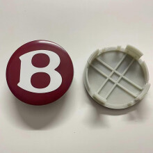 4 Pack 68mm Wheel Center Caps with Bentley Emblem, Hub Cover Badges Fit Continental GT, Flying Spur & Arnage