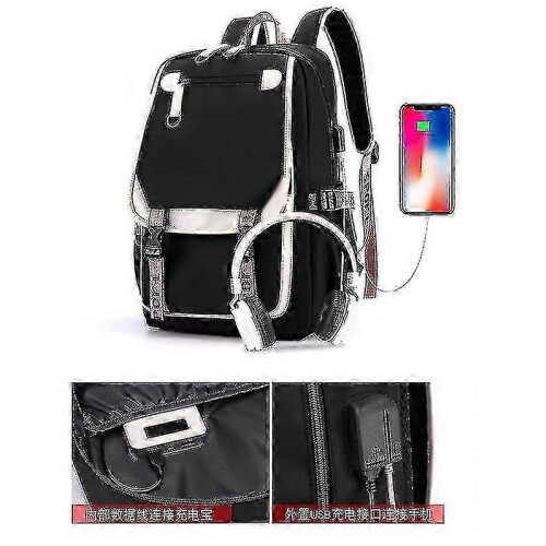 Blackpink USB Charging Laptop Backpack with School Bag Features 2
