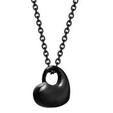 Colliers pendentifs en forme d'urne en forme de petit cœur, en acier inoxydable, fabriqués à la main et résistants, pour animaux d