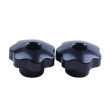 M8 x 50 mm diameter schroefdraadklemknop, zwart, vervangingsset (2 stuks)