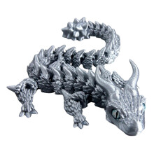 Tragbarer, metallischer Drachen-Fidget-Toy, interaktives Stressabbau-Spielzeug für Kinder und Erwachsene, 3D-Druck, Spleißen, Seid