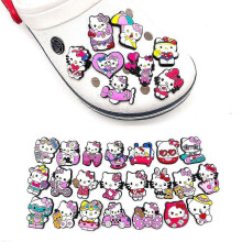 30 stuks Hello Kitty schoendecoratiebedeltjes voor klompen en sandalen, leuke schoenaccessoires en cadeautjes