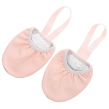 Zapatillas de ballet beige, zapatos de baile, banda elástica, 1 par, protector de dedos.