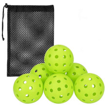 6 piezas de pelotas de pickleball de interior de 40 agujeros compatibles con juegos de interior