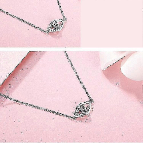 Envío rápido. Collar de plata de ley 925 con diseño de mujer. 2