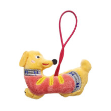 Charming Soft Plush Dog Keychain Hanging Ornament with Unique Dopamine Colors Great Gift for Plush Toy Enthusiasts