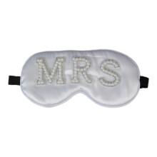 Bridal BRIDE Eye Mask for Bachelorette Party Sleep Mask for Wedding Jeweled Pearls Studded Wedding Eye Mask