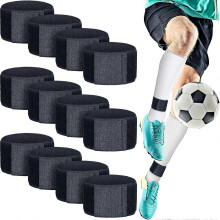 12pcs Soccer Shin Guards Straps Adjustable Shin Guards Fixed Straps Non-Slip Lightweight Soccer Ankl [MI]