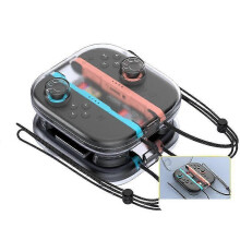 For Nintendo Switch 2 Joy-Con Crystal Storage Case Organizer Anti-Scratch Travel Box With 2 Game Card Slots