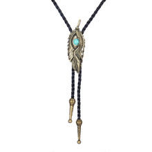 Cravatta Bolo da cowboy western vintage, cravatta turchese, collana formale, accessorio per costume, stile europeo americano, Bola