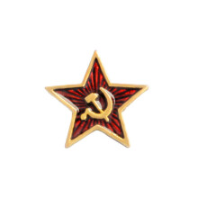Spilla sovietica con falce e martello, stella rossa socialista, distintivo simbolo comunista, spilla da bavero per cappotto, zaino