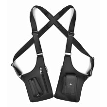 WEIXIER PU-skinn underarm crossbody-veske arbeidsklær justerbar ryggsekk/brystveske