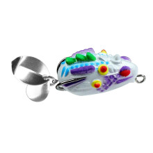 3,5 cm Ray Frogs Crankbait Lures PVC Frogs Lures Fiskelokk med dobbel krok og blad Blackfish Frogs Agn 6 farger flerfa