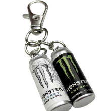 Brelok do kluczy Fun Claw w kształcie butelki energetycznej, miniaturowy organizer na napoje gazowane, idealny na upomin