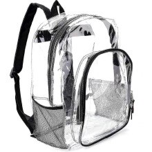 Heavy Duty Transparent Backpack, Plastic, compatible with School & Work, Black