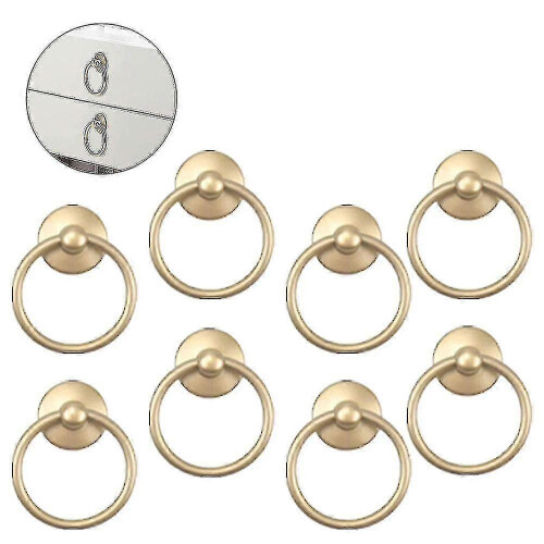 8pcs Vintage Cabinet Ring Knobs Round Antique Drawer Pulls Handle 1
