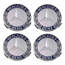 Set Of 4 Hub Covers Compatible With Mercedes Benz 75 Mm-Blue_tigu_YYNN