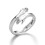 Adjustable Silver Love Hug Ring, Unique Valentine's Day Gift 5
