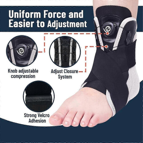 Ankle Brace Adjustable Knob Maximum Metal Ankle Support Brace for Sprained Ankle,Tendonitis, Achille 2