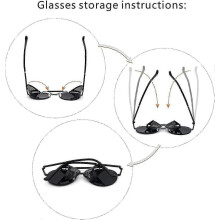 Steampunk Style Round Vintage Polarized Sunglasses Retro Glasses