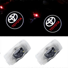 2 stycken gäller för Toyota välkomstlampa Camry Hanlanda Prado Prius Sena dörrprojektionsatmosfärlampa