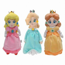 Plyšová hračka princezná Rosalina a Daisy Peach Super Star 26 cm, ružovo-žlto-modré plyšové zvieratko
