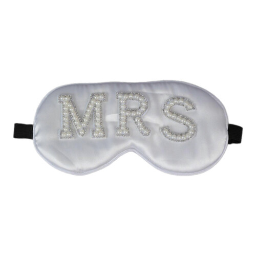 Brudögonmask för möhippa Sömnmask för bröllop Juvelpärlor Bröllopsögonmask