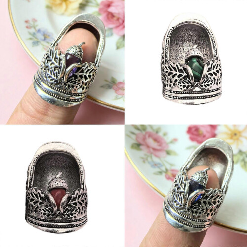 Multifunctional Crafting Thimble for Sewing Leather Processing and Art Utilizing Alloy Durability Multicolor 1