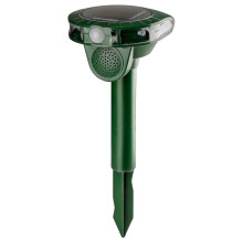 Dissuasore solare a ultrasuoni per animali, deterrente per gatti, resistente alle intemperie IP44 (verde)