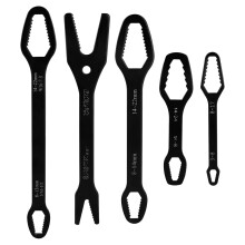 5Pcs Universal Self-Adjusting Wrench Set, Double Ended Torx Wrench, High Carbon Steel Self-Tightening Tool