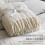Homescapes Pure Handmade Halo Wool Blend Bed & Sofa Throw Blanket, Ivory 7