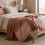 Homescapes Pure Handmade Halo Gradient Wool Blend Bed & Sofa Throw Blanket, Rust 4