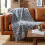 Homescapes Pure Handmade Mosaic Artisan Wool Blend Bed & Sofa Throw Blanket, Teal 5