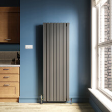 ELEGANT Anthracite Vertical Radiator, Double Panel