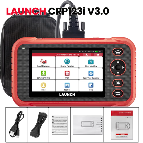 LAUNCH CRP123E V3.0 OBD2 Scanner, 5 inch scherm, 7+ Reset Service, voor auto diagnose